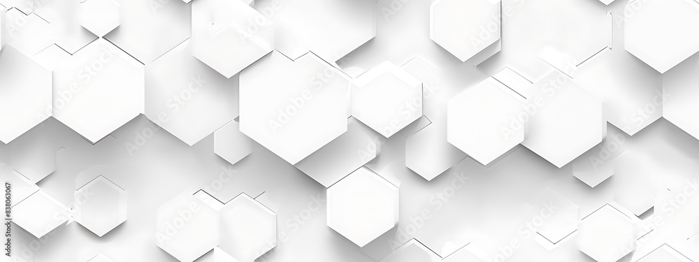 Fototapeta premium abstract white elegant background with hex pattern