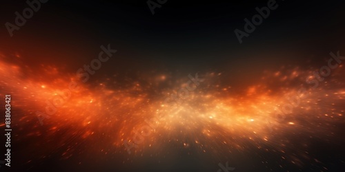 Orange glow blurred abstract gradient on dark grainy background bright design with copy space for text photo or logo display marketing social media