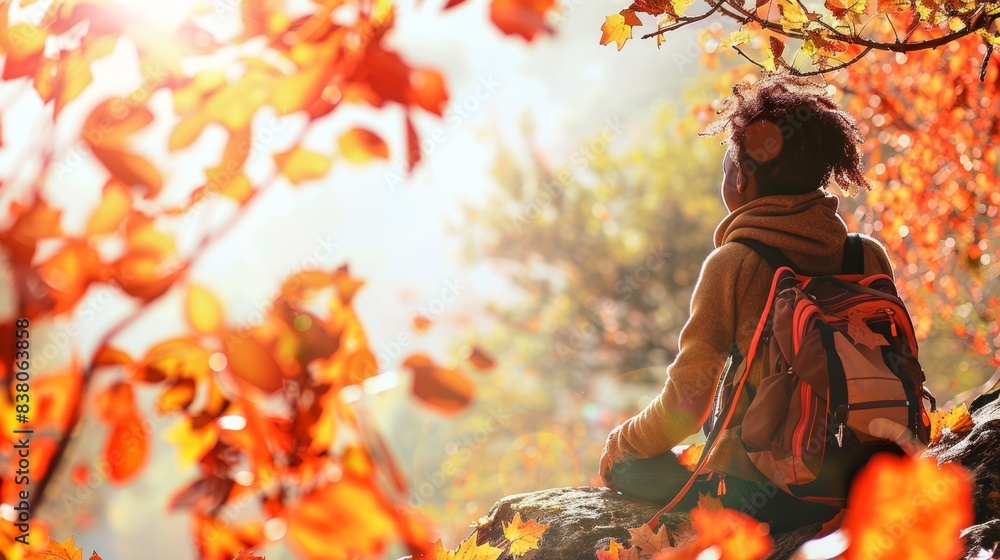 Autumn Hike: Serene Nature Escape with Vibrant Fall Colors Autumn Hike: Serene Nature Escape with Vibrant Fall Colors