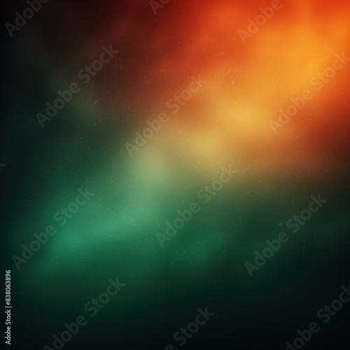 Orange glow blurred abstract gradient on dark grainy background bright design with copy space for text photo or logo display marketing social media