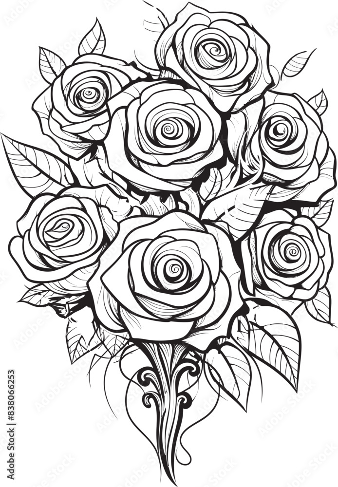 Geometric Floral Sketch Minimalistic Representation Stylish Outline Art Iconic Floral Emblem Geometric Floral Sketch Minimalistic Representation Stylish Outline Art Iconic Floral Emblem