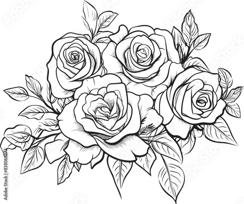 Wallpaper Mural Minimalistic Flower Outline Modern Symbol Sleek Floral Design Abstract Logo Torontodigital.ca
