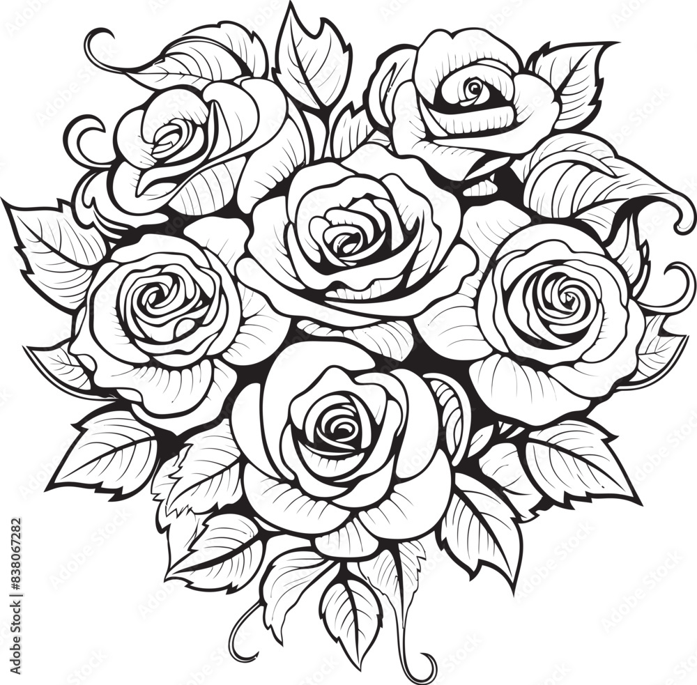 Minimalistic Rose Sketch Stylish Floral Design Linear Floral Symbol Graphic Floral Logo Minimalistic Rose Sketch Stylish Floral Design Linear Floral Symbol Graphic Floral Logo