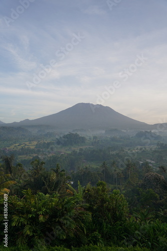 Agung volcano on the island of Bali