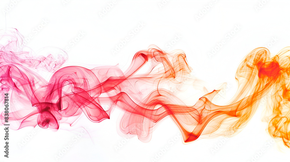 Colored Abstract puff of smoke on white background, Bright colorful fume smoke over white background, Background from the smoke of vape Colored Abstract puff of smoke on white background, Bright colorful fume smoke over white background, Background from the smoke of vape