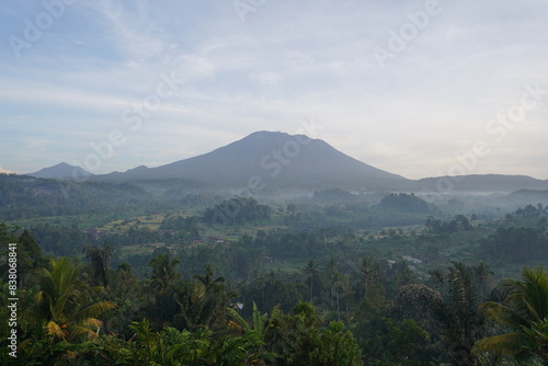 Agung volcano on the island of Bali