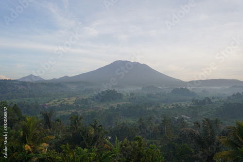 Agung volcano on the island of Bali