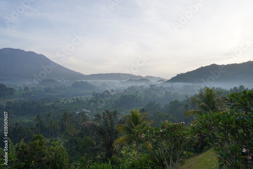 Agung volcano on the island of Bali