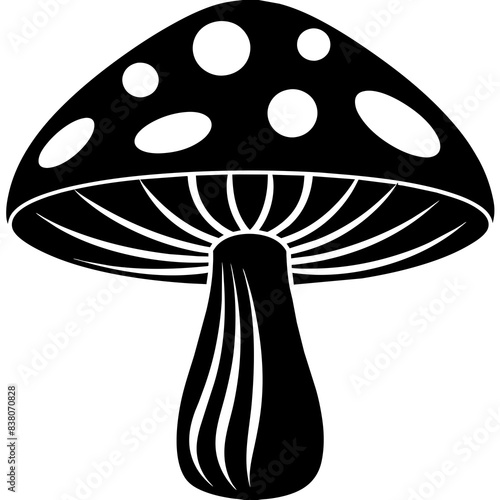 mushroom silhouette vector illustration svg file
