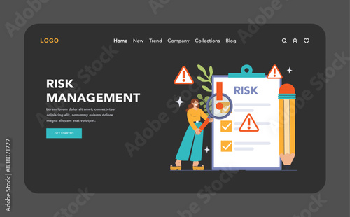 Risk Management concept. Flat vector illustration