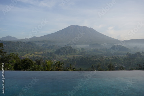 Agung volcano on the island of Bali