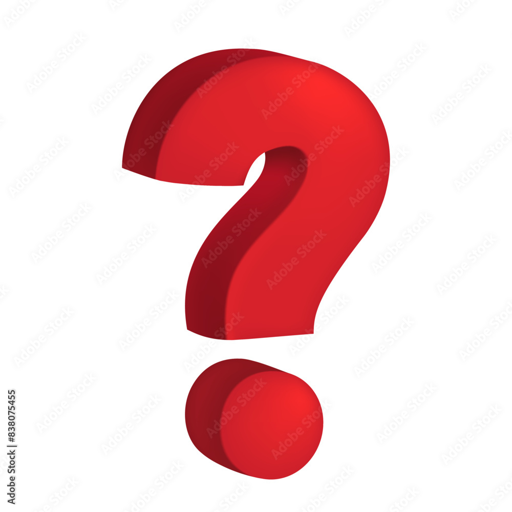Question mark. 3d signs. Vector clipart isolated on white background. Question mark. 3d signs. Vector clipart isolated on white background.