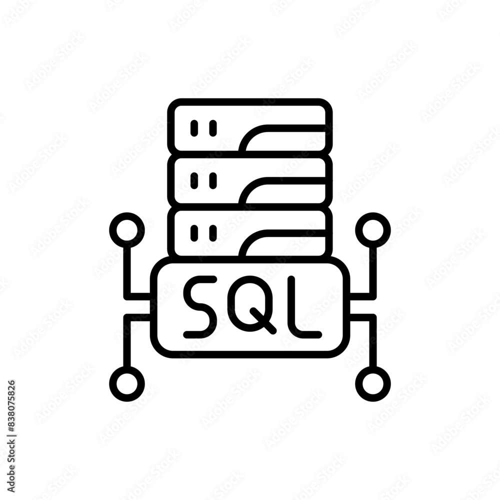 SQL programing outline icons, minimalist vector illustration ,simple transparent graphic element .Isolated on white background SQL programing outline icons, minimalist vector illustration ,simple transparent graphic element .Isolated on white background