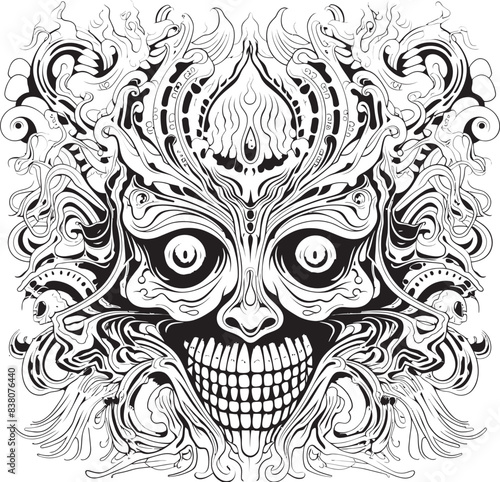 Arcane Nightmares Psychedelic Coloring Book and Icon Design Cosmic Terror Psychedelic Nightmare Graphic Design Collection