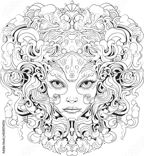 Neon Nightmares Psychedelic Nightmare Graphic Art and Design Surreal Shadows Psychedelic Nightmare Coloring Book and Icon Design