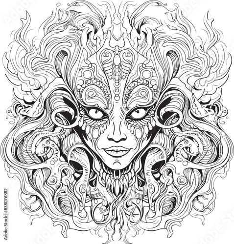 Twisted Tales Psychedelic Nightmare Graphic Art and Design Psychotropic Phantoms Nightmare Coloring Book and Icon Design