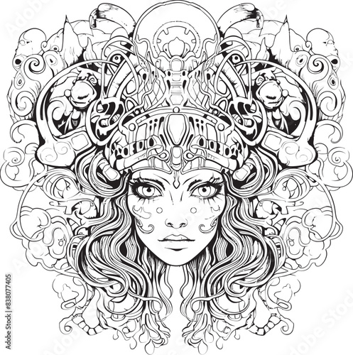 Chaotic Cosmos Psychedelic Nightmares in Art and Iconography Nightmare Mosaic Coloring Book and Iconic Graphic Design