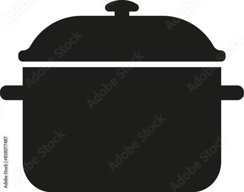 Cooking pot icon. Stock pot. Vector. Flat design.