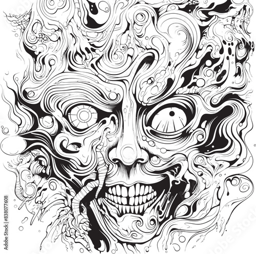 Dreamscape Chronicles Psychedelic Coloring Book and Iconic Design Phantasmic Realms Psychedelic Nightmare Art and Iconic Designs