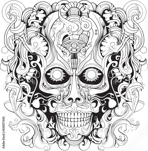 Mystic Nightmares Psychedelic Nightmare Art and Iconic Designs Whispering Darkness Psychedelic Coloring Book and Iconic Designs