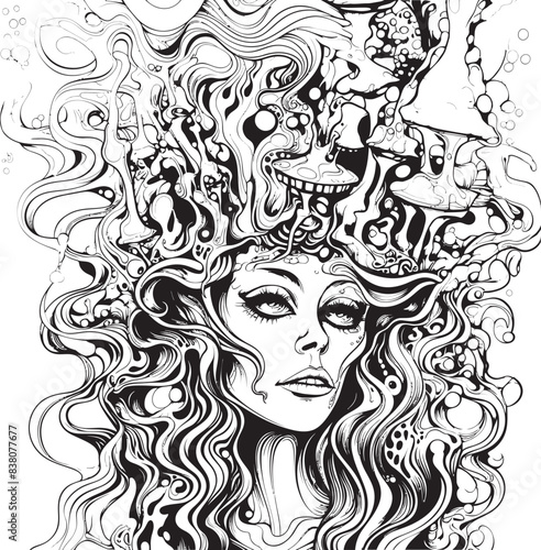 Psychedelic Paradox Nightmare Coloring and Iconic Art Enchanted Nightmares Psychedelic Nightmare Art and Iconic Designs