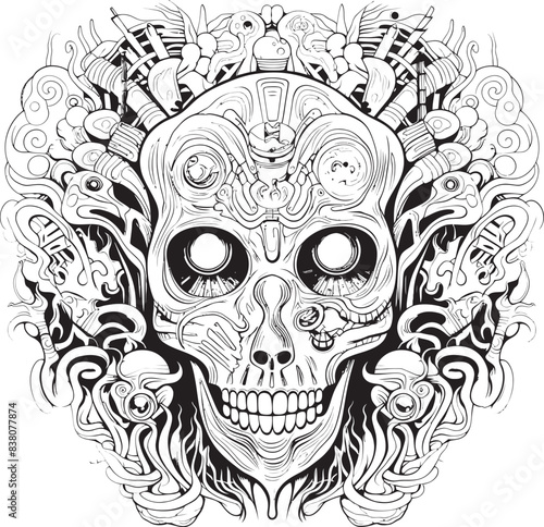 Ethereal Phantoms Psychedelic Coloring Book and Iconic Design Twisted Reveries Psychedelic Nightmare Art and Iconic Designs