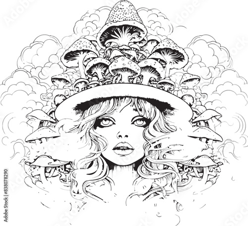 Obsidian Shadows Psychedelic Nightmares in Graphic Art Surreal Reveries Coloring Book and Iconic Nightmare Designs
