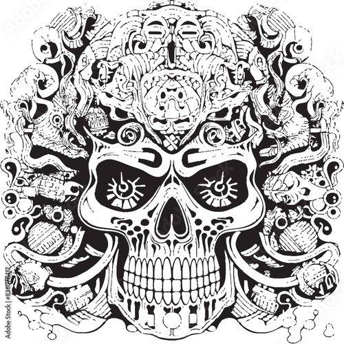 Ethereal Horrors Nightmare Coloring Book and Iconic Design Cryptic Cosmos Psychedelic Nightmares in Graphic Art