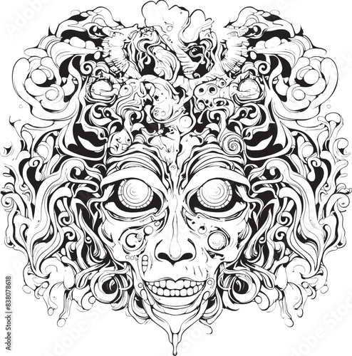 Arcane Nightmares Coloring Book and Iconic Nightmare Designs Dreamscape Descent Psychedelic Art and Icon Design Collection
