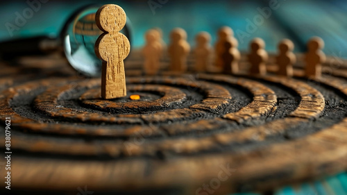 Target point search and short out the odds to make proper decision business concept