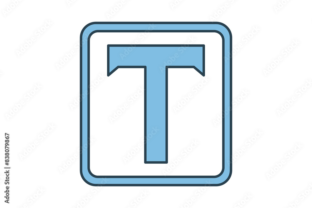 Text icon. icon related to edit tool. suitable for web site, app, user interfaces, printable etc. flat line icon style. simple vector design editable Text icon. icon related to edit tool. suitable for web site, app, user interfaces, printable etc. flat line icon style. simple vector design editable