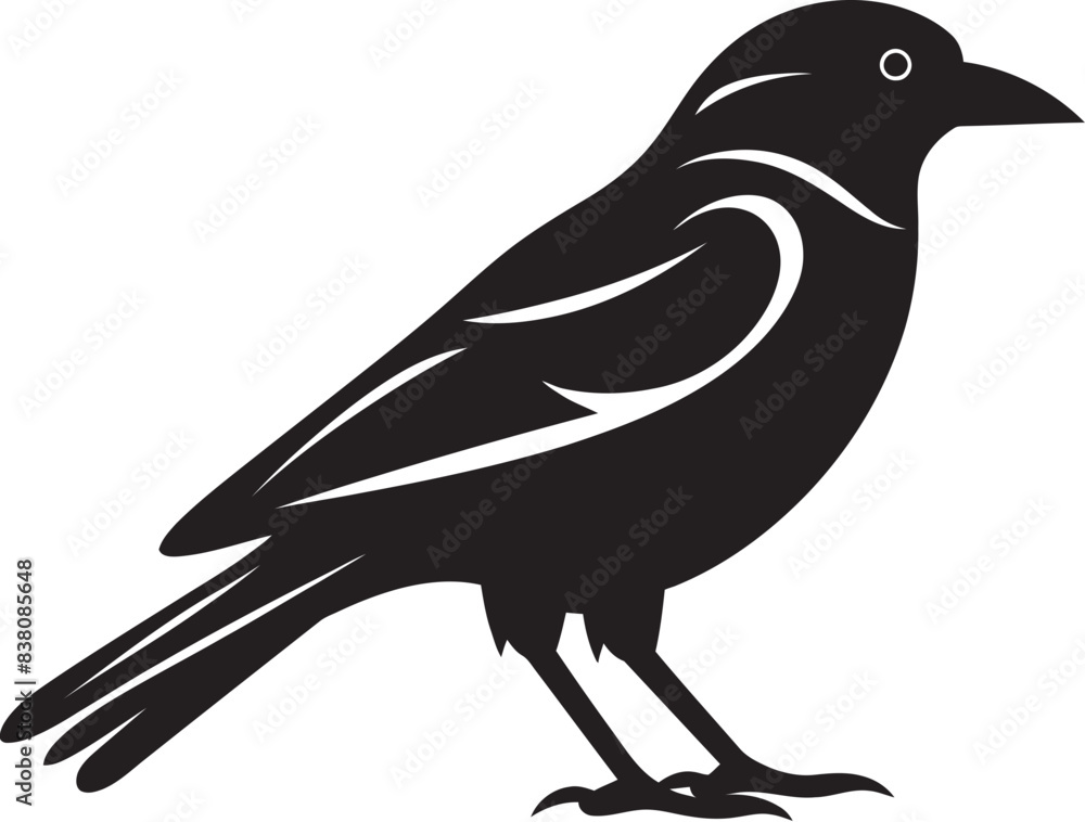 Minimalist Crow Icon Clean Vector Design Refined Crow Symbol Simple Logo Icon Minimalist Crow Icon Clean Vector Design Refined Crow Symbol Simple Logo Icon