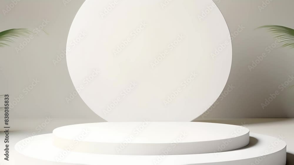 White podium for product presentation White podium for product presentation