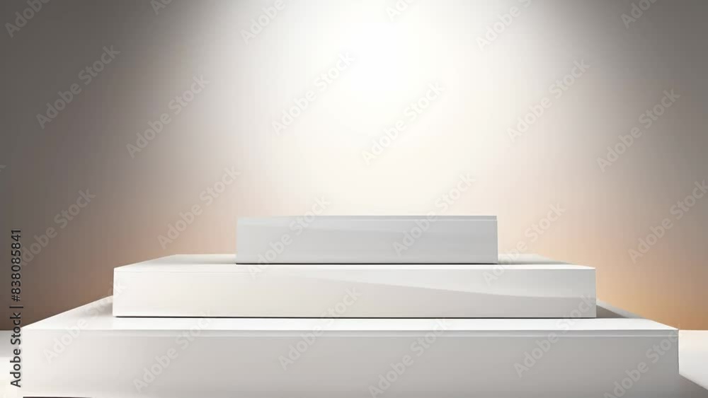 White podium for product presentation White podium for product presentation