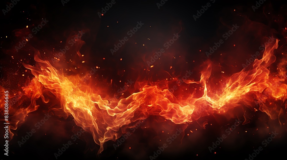 Border of bright flames and sparks, red backdrop, dynamic fire effect, intense and dramatic Border of bright flames and sparks, red backdrop, dynamic fire effect, intense and dramatic
