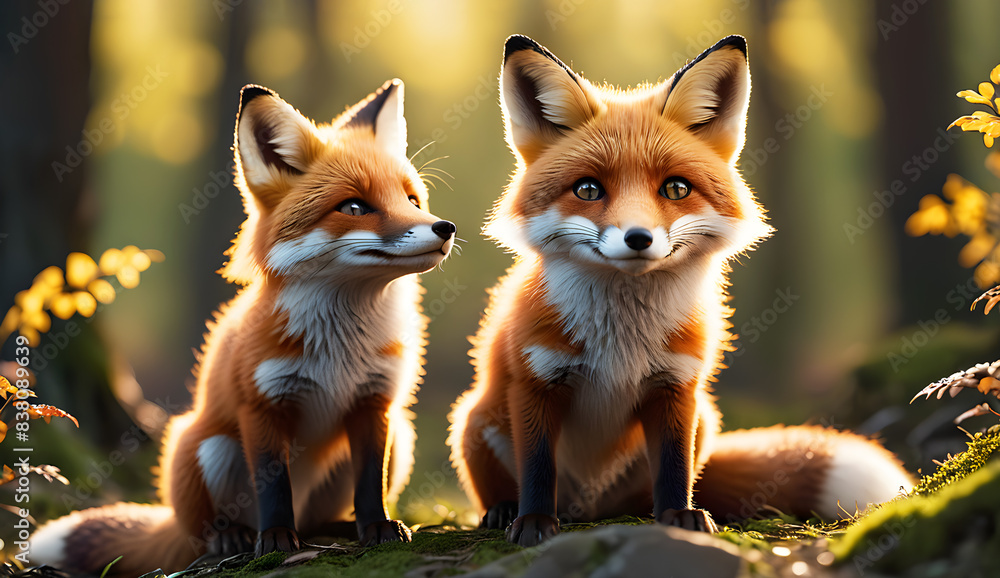 Fototapeta premium Red fox in nature