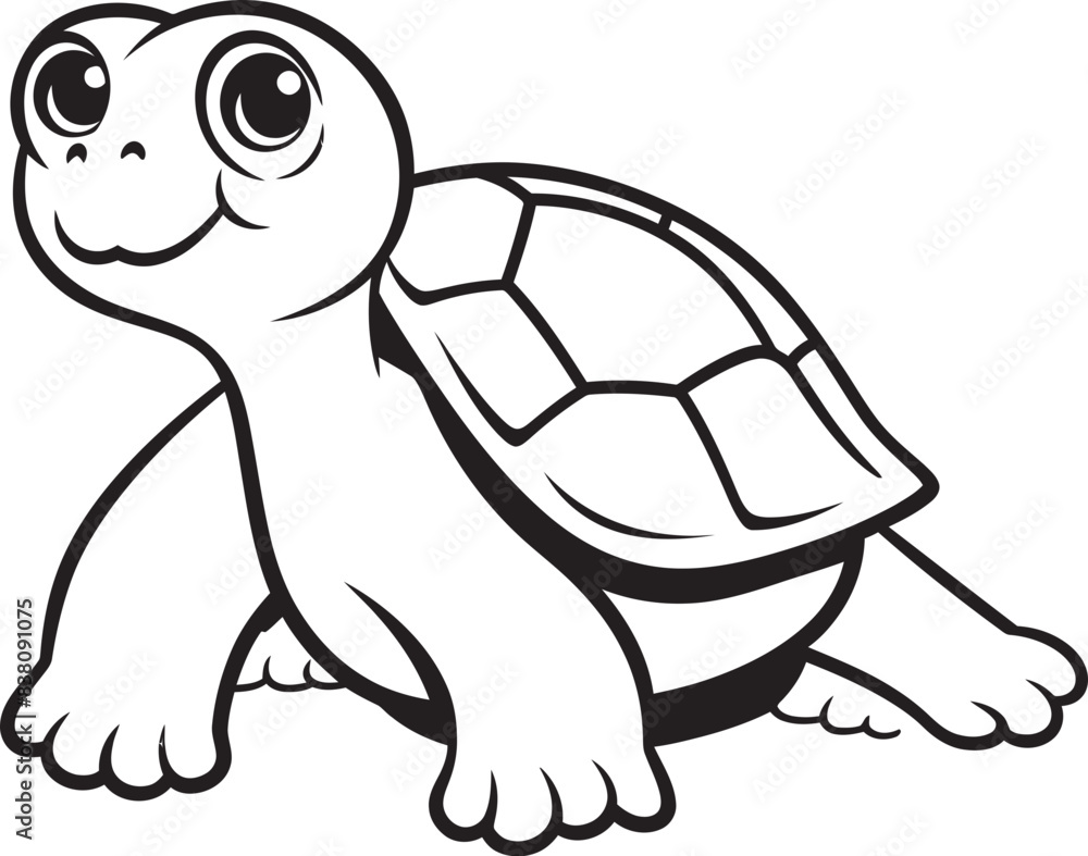 Fototapeta premium Clean and Stylish Turtle Icon Minimalist Vector Approach Modern Turtle Symbol Whimsical Graphic Element