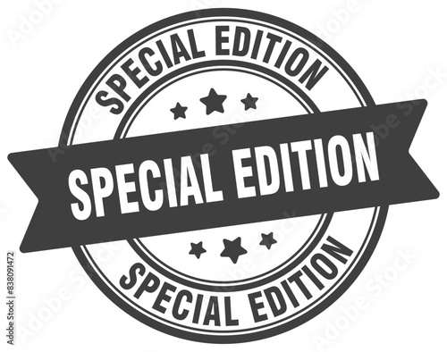 special edition stamp. special edition label on transparent background. round sign