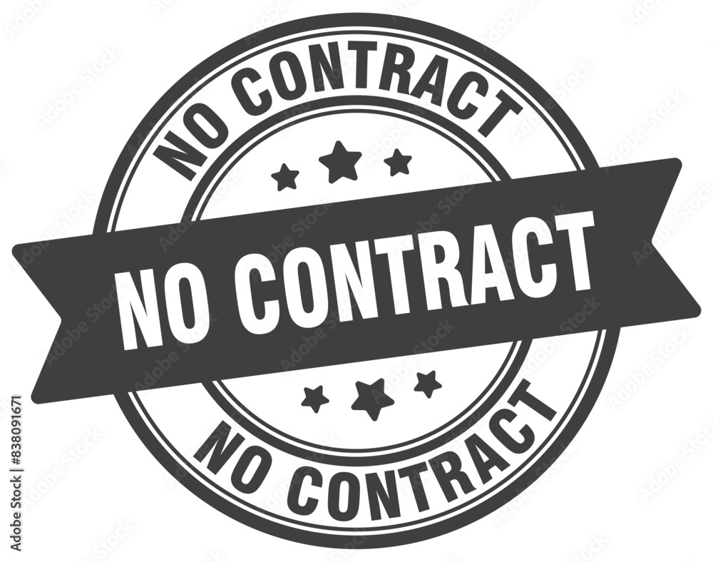 no contract stamp. no contract label on transparent background. round sign no contract stamp. no contract label on transparent background. round sign