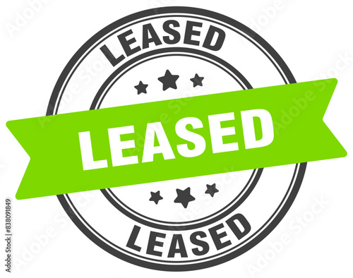leased stamp. leased label on transparent background. round sign