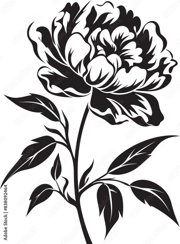 Whimsical Peony Vector Clean and Simple Graphic Simple Peony Icon Sleek Logo Concept Whimsical Peony Vector Clean and Simple Graphic Simple Peony Icon Sleek Logo Concept