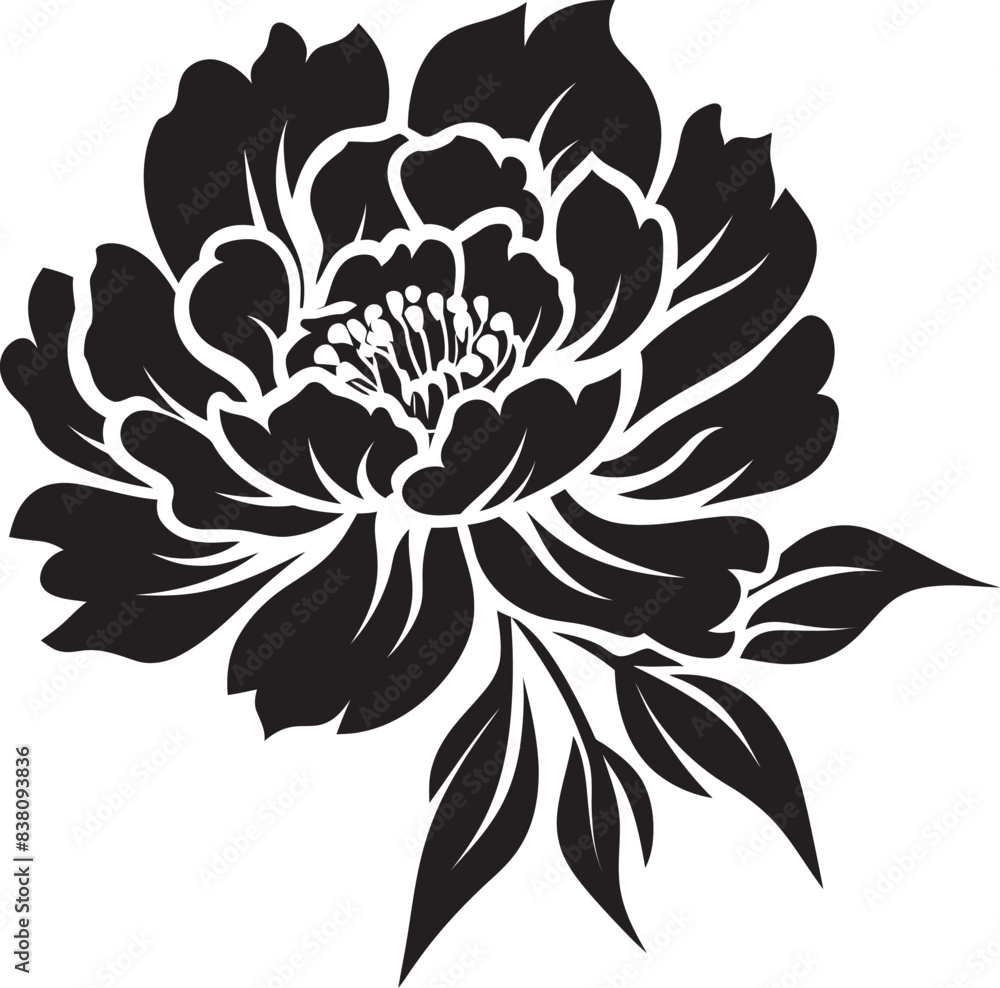 Clean Line Drawing of Peony Whimsical Graphic Icon Sleek Peony Outline Contemporary Vector Illustration Clean Line Drawing of Peony Whimsical Graphic Icon Sleek Peony Outline Contemporary Vector Illustration