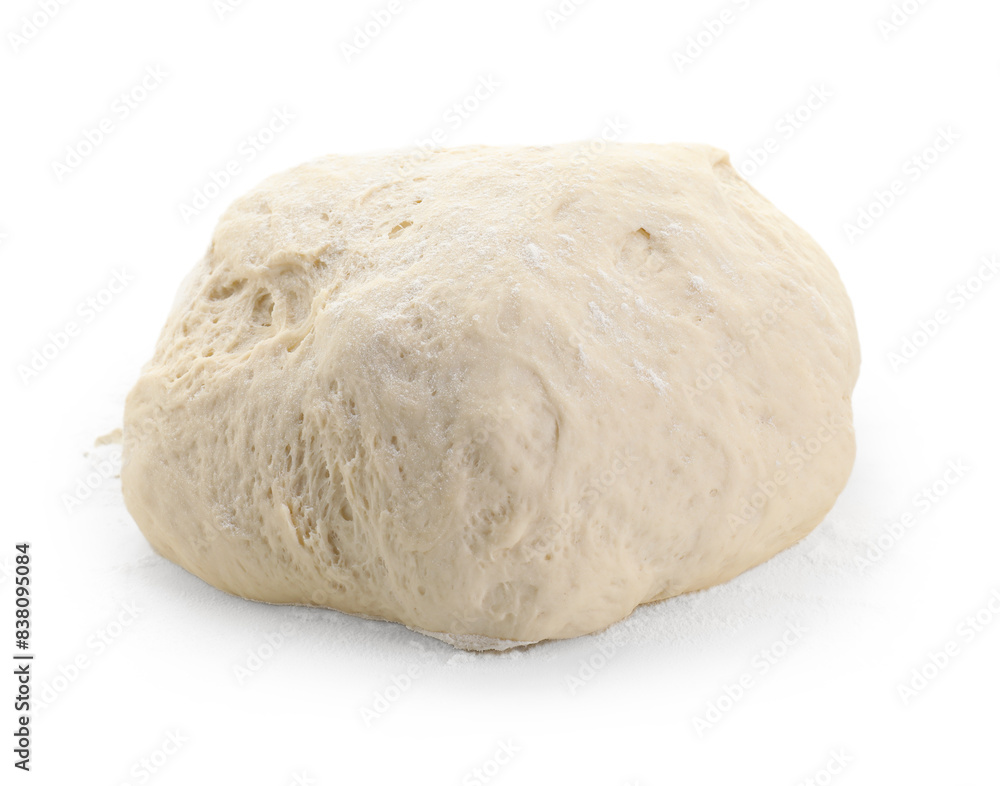 Fresh raw homemade dough isolated on white Fresh raw homemade dough isolated on white