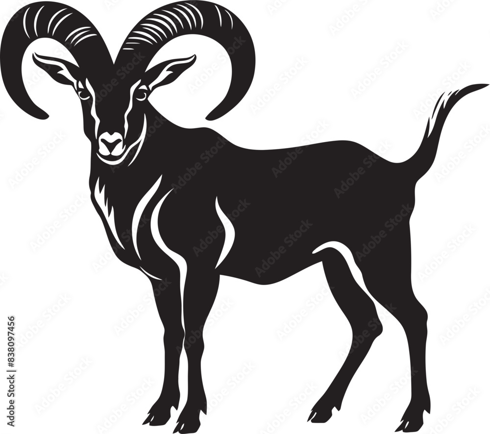 Elegant Ibex Outline Whimsical Graphic Concept Minimalist Wild Ibex Vector Sleek Icon Design Elegant Ibex Outline Whimsical Graphic Concept Minimalist Wild Ibex Vector Sleek Icon Design