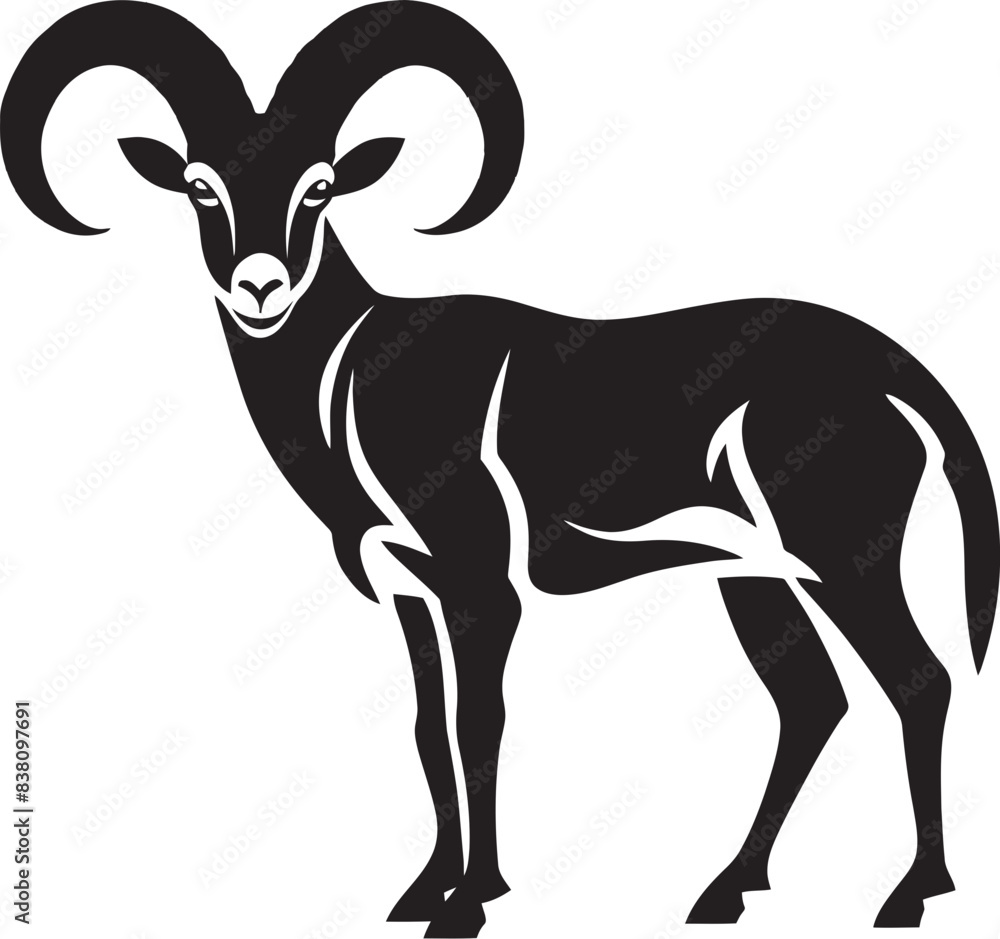 Stylish Ibex Vector Art Clean Logo Concept Whimsical Ibex Emblem Minimalistic Symbolic Representation Stylish Ibex Vector Art Clean Logo Concept Whimsical Ibex Emblem Minimalistic Symbolic Representation