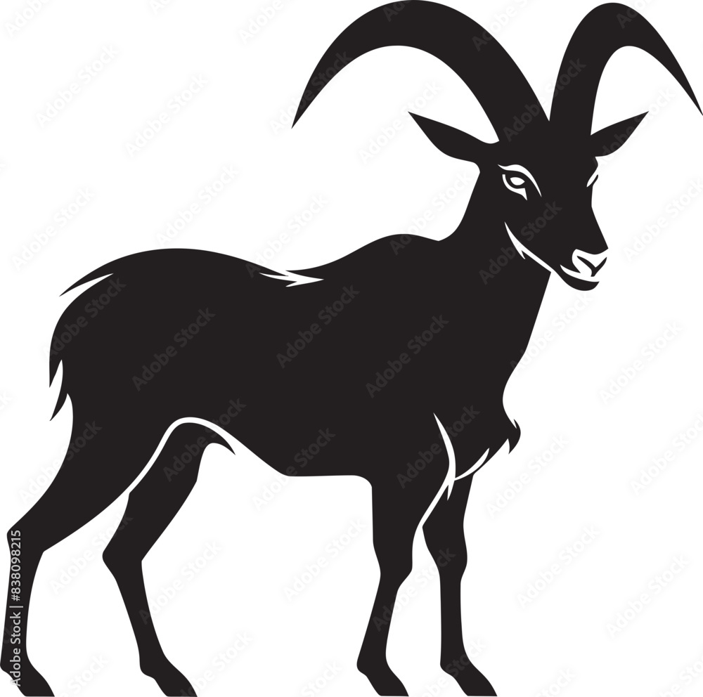 Obraz premium Stylish Ibex Design Clean and Modern Logo Minimal Ibex Symbol Chic Vector Element