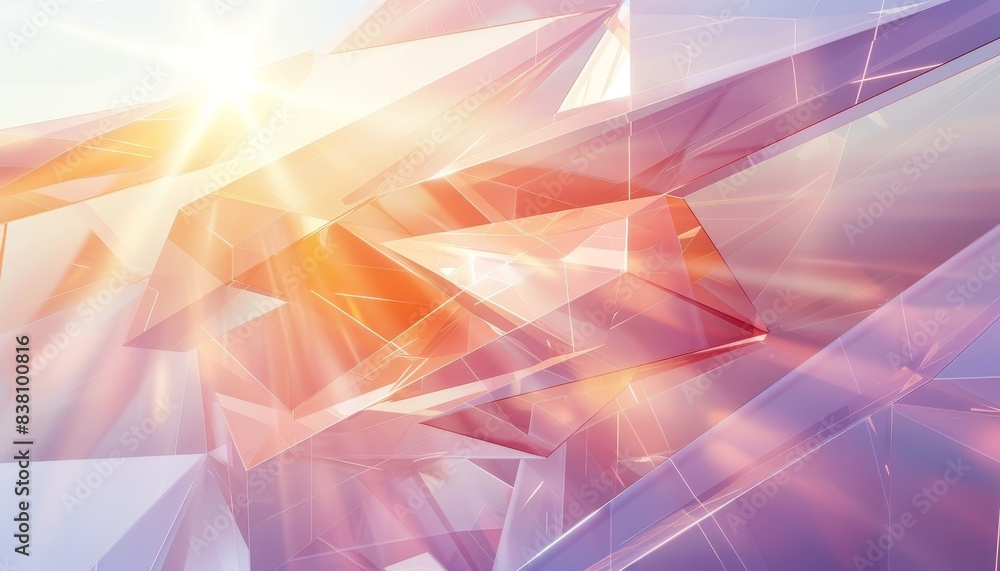 Abstract 3D background with intersecting layers of transparent geometric shapes Abstract 3D background with intersecting layers of transparent geometric shapes