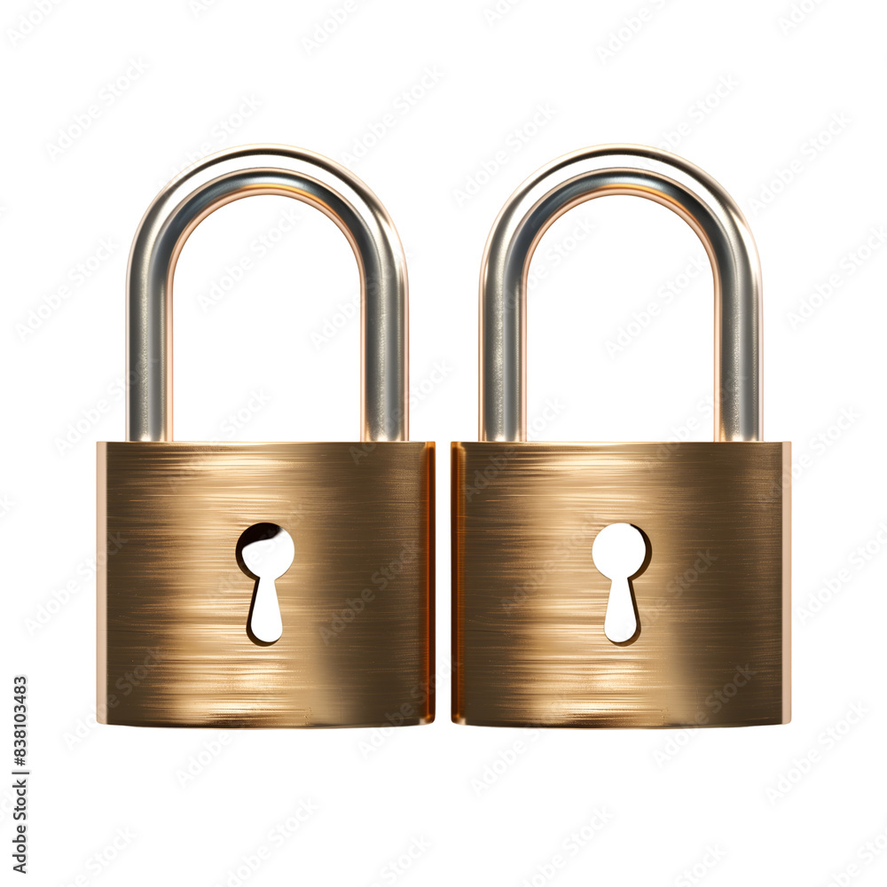 Two Padlocks, Isolated on a Transparent Background, Graphic Resource Two Padlocks, Isolated on a Transparent Background, Graphic Resource