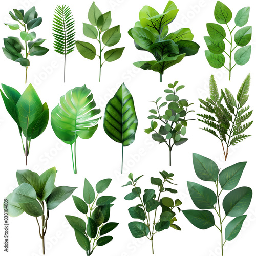 Wallpaper Mural Artificial Green Plant Sprout Stems for Home Decor, Isolated on a Transparent Background, Graphic Resource Torontodigital.ca