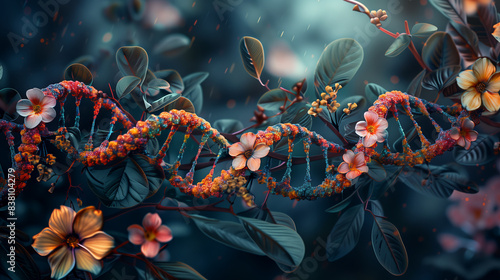Floral DNA: The Fusion of Nature and Genetics photo